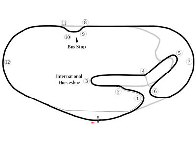 Daytona Raceway track map